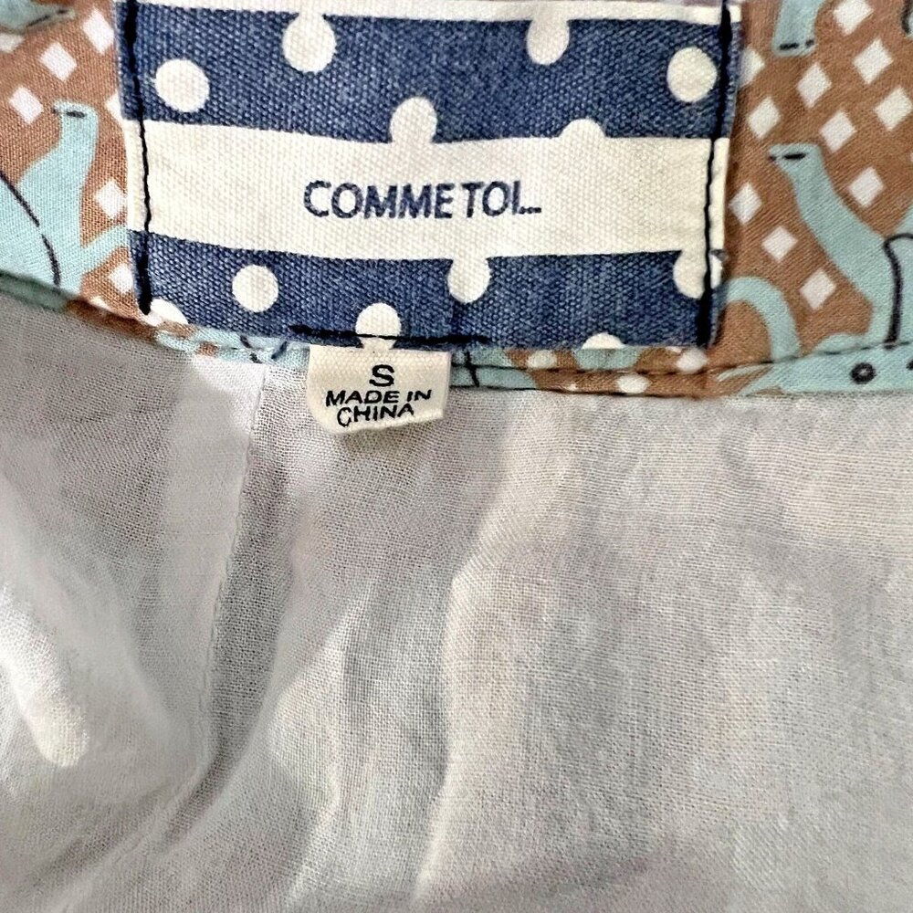 COMME TOI Anthropologie Women's Water For Elephants Print Skirt-Size Small - Picture 4 of 6